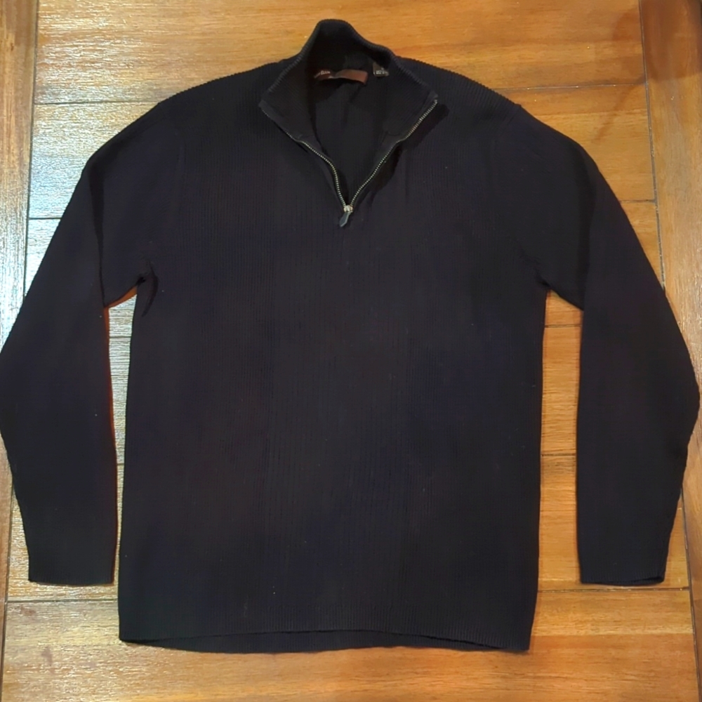 Perry Ellis knit quarter zip sweater